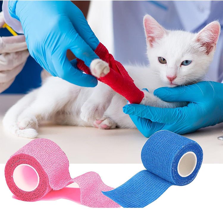Medical Cohesive Non Woven Sport Hand Tearing Bandage Self Adhesive Elastic Bandage