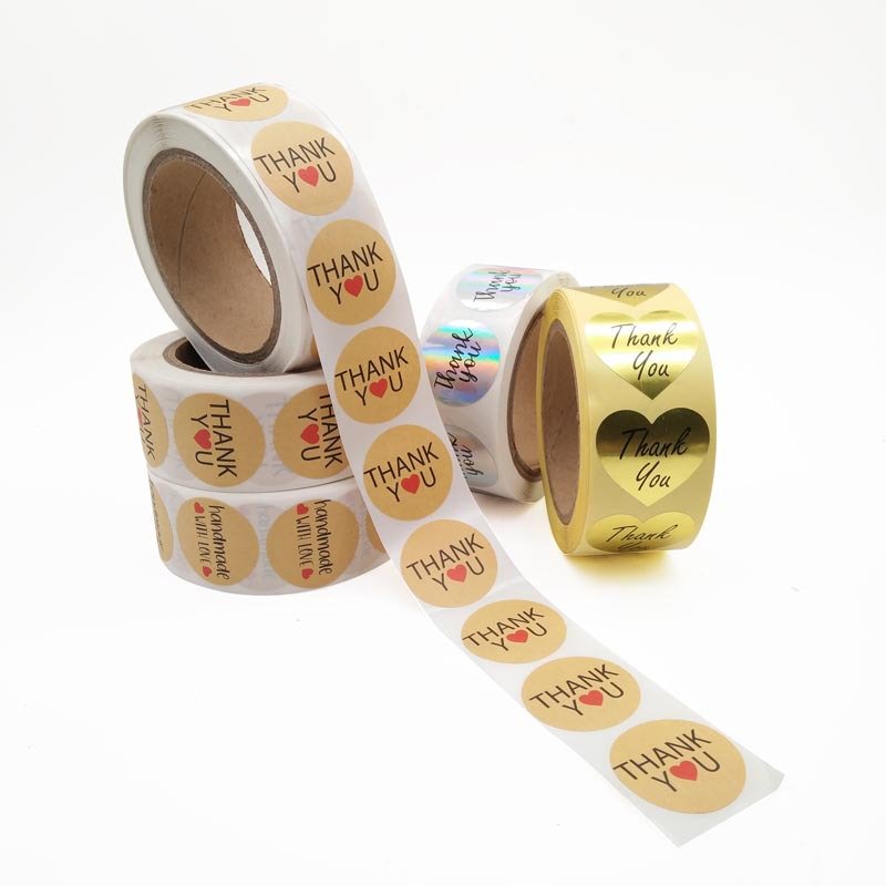 Custom print Logo Label Silver Gold metal Stickers Adhesive paper sticker vinyl waterproof stickers