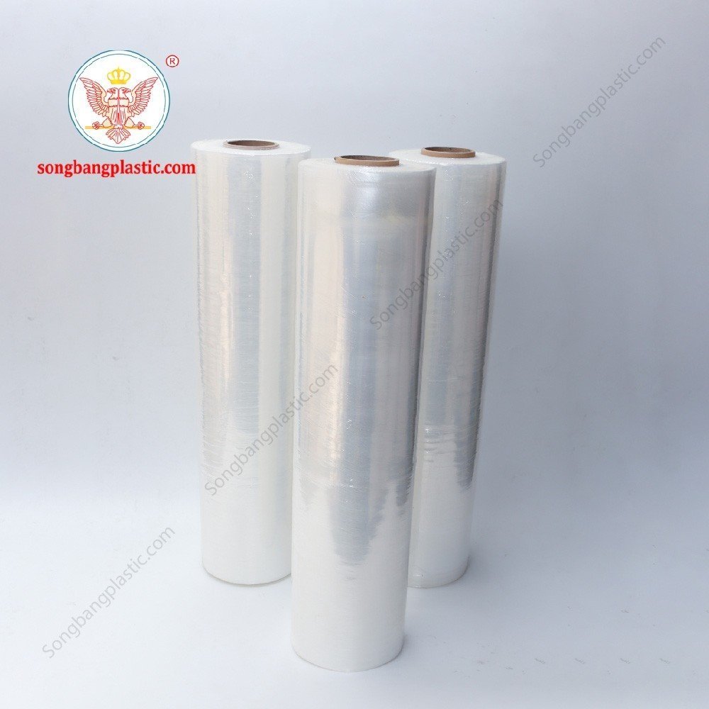Good Selling Lldpe Pallet Wrapping Hand Use Stretch Film Waterproof Strong Self Adhesive PE Pallet Wrapping