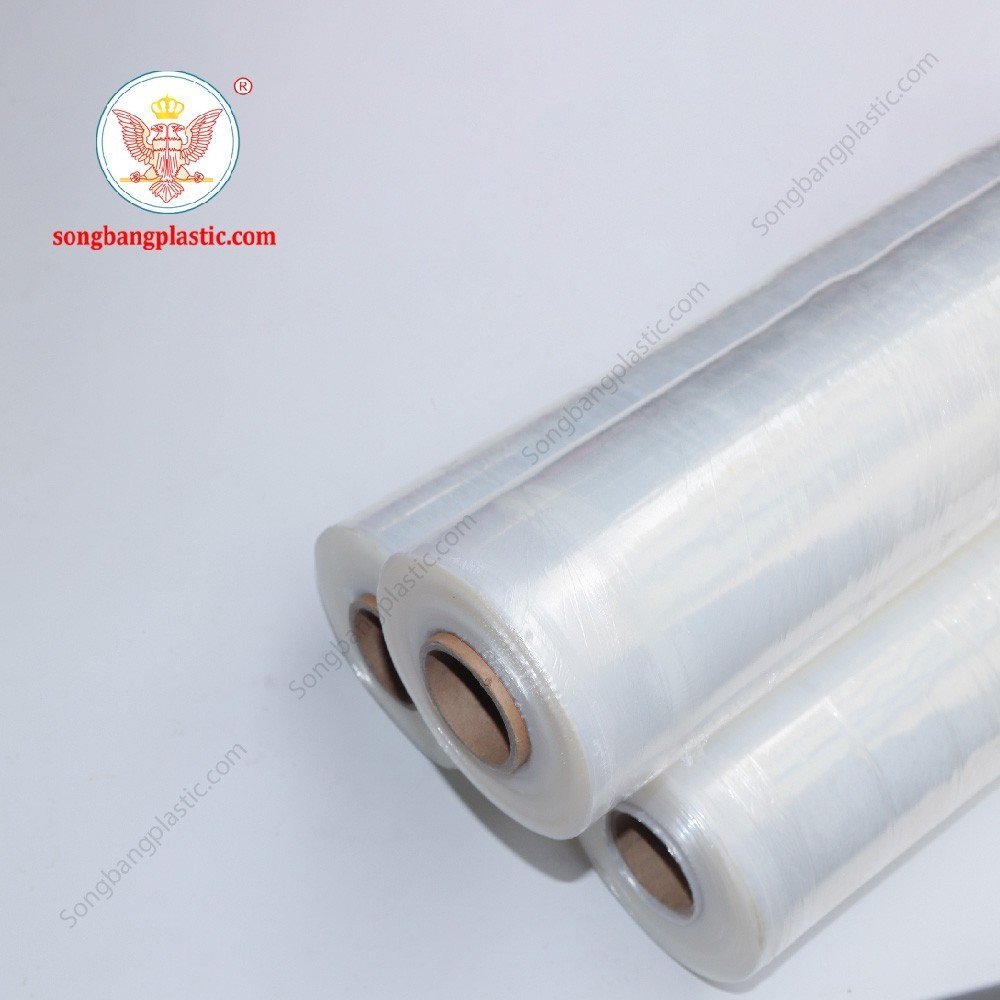 Good Selling Lldpe Pallet Wrapping Hand Use Stretch Film Waterproof Strong Self Adhesive PE Pallet Wrapping