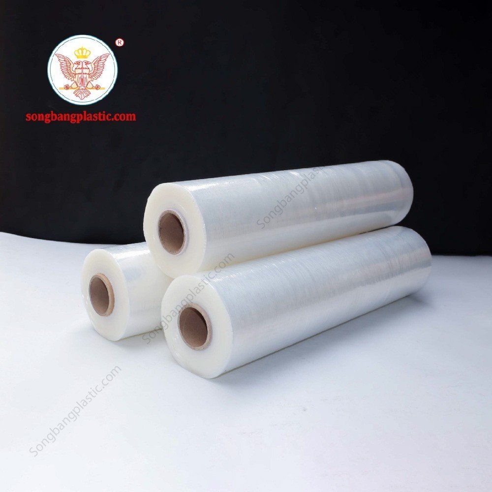 Good Selling Lldpe Pallet Wrapping Hand Use Stretch Film Waterproof Strong Self Adhesive PE Pallet Wrapping