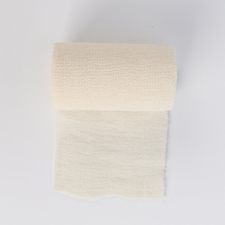 Comfortable Breathable Soft Crepe Cotton And Polyamide With Latexself Adhesive Elastic Fix Wrap Bandage