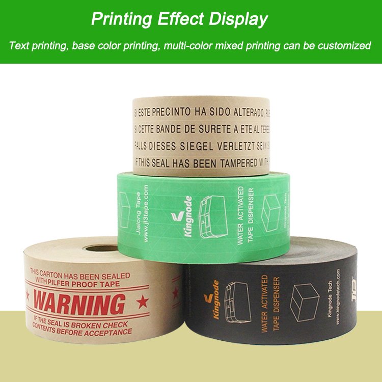 JL3 Customized Manufacturer Wholesale 72mmx137m Free Samples Hot Melt Self Adhesive Paper Tape self Adhesive Kraft Tape 2 Inch