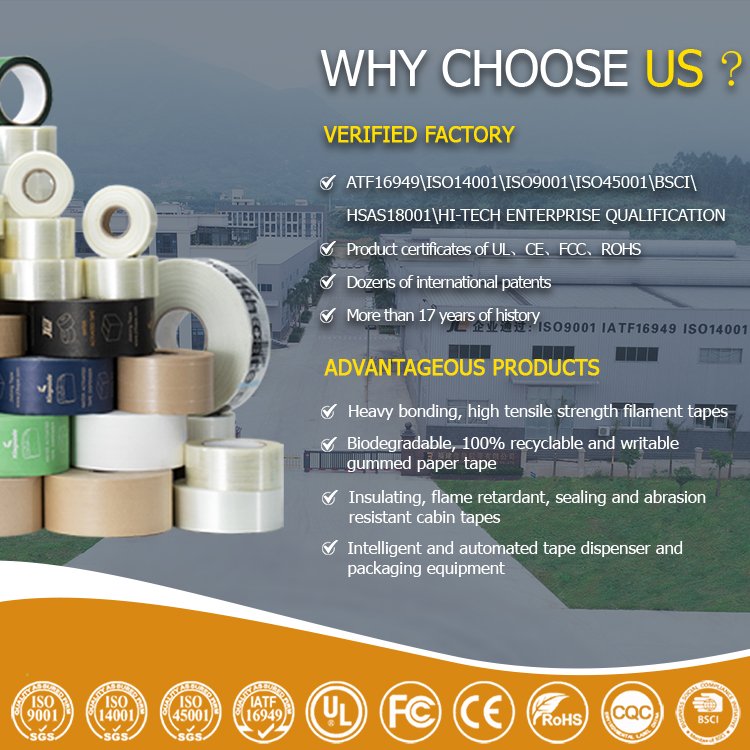 JL3 Customized Manufacturer Wholesale 72mmx137m Free Samples Hot Melt Self Adhesive Paper Tape self Adhesive Kraft Tape 2 Inch