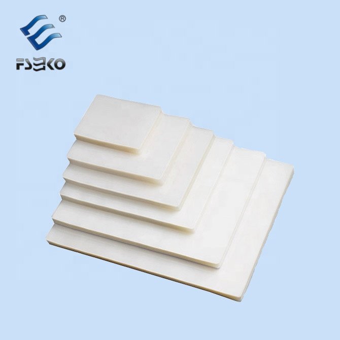 Good Quality Glossy Crystal BOPET Adhesion Lamination Film Photo Hot Laminating Pouches Film 250 mic Laminate A4 Document Pouch