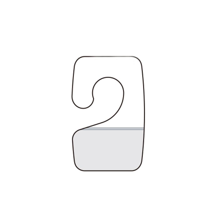 Sturdy Transparent Adhesive Plastic J Hook Style Hang Tabs