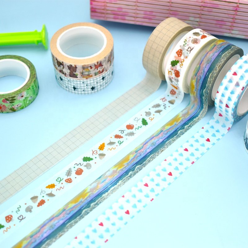 Best Selling 10m Custom Printed Cute Cats Masking Tape Acrylic Adhesive Paper Sticker for Scrapbooking and Gift Packing