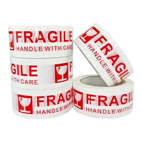 Custom Logo Print Packaging Tape For Carton Sealing Bopp Adhesive Tape Fragile Packing Tape