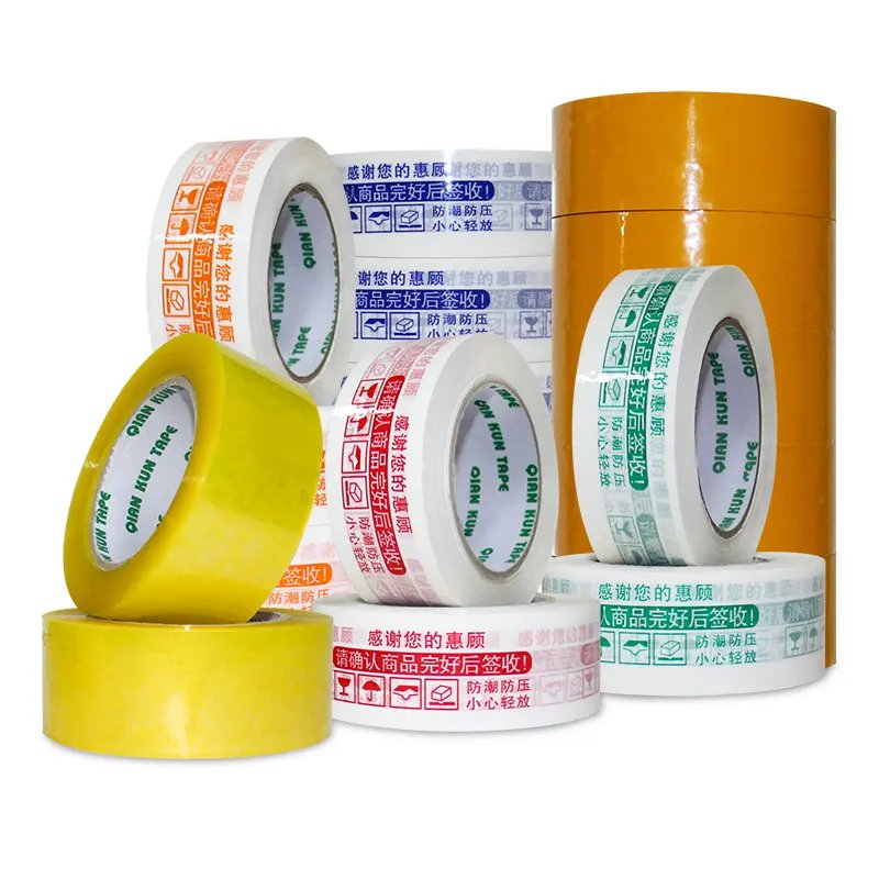 Custom Logo Print Packaging Tape For Carton Sealing Bopp Adhesive Tape Fragile Packing Tape