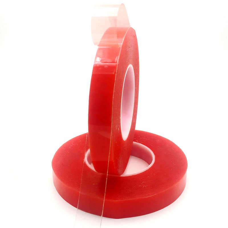 Heavy Duty Super Clear Adhesive Double Sided PET Tape High Bond Solvent Sided Thin Strong Super Anti Scratch Heat Resistance