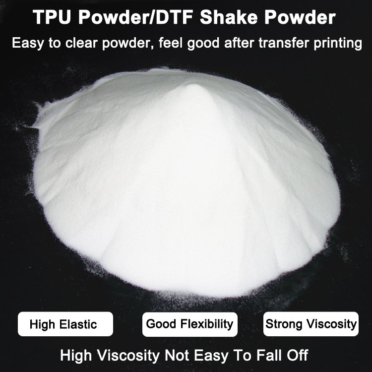 Powder DTF Factory DTF Adhesive Powder High Elastic 100% TPU Powder for Digital Printing Heat Transfer Film
