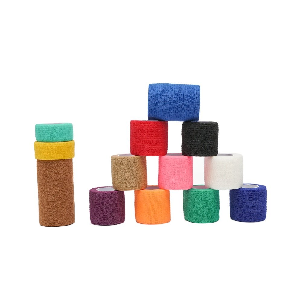 CE Approved Nonwoven Self Adhesive Printed Elastic Crepe Bandage For Pet Horse