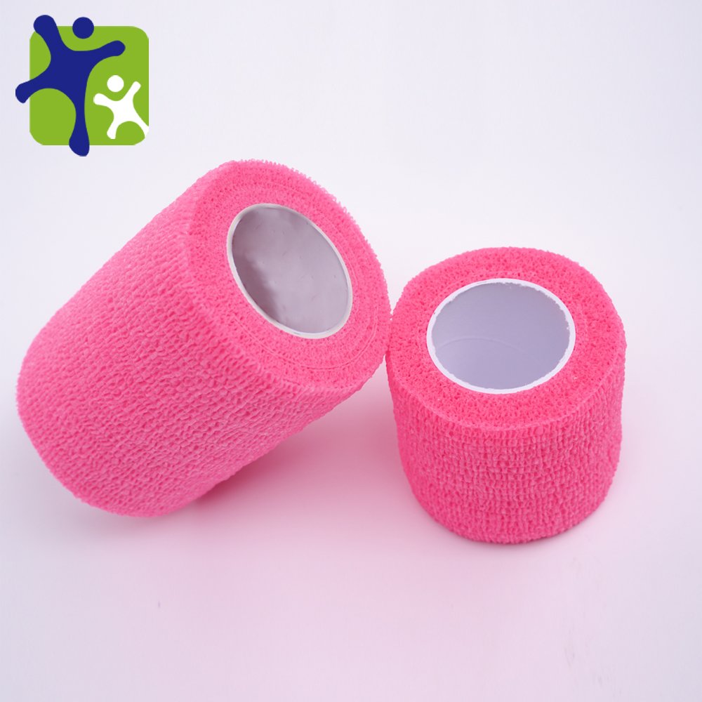 CE Approved Nonwoven Self Adhesive Printed Elastic Crepe Bandage For Pet Horse