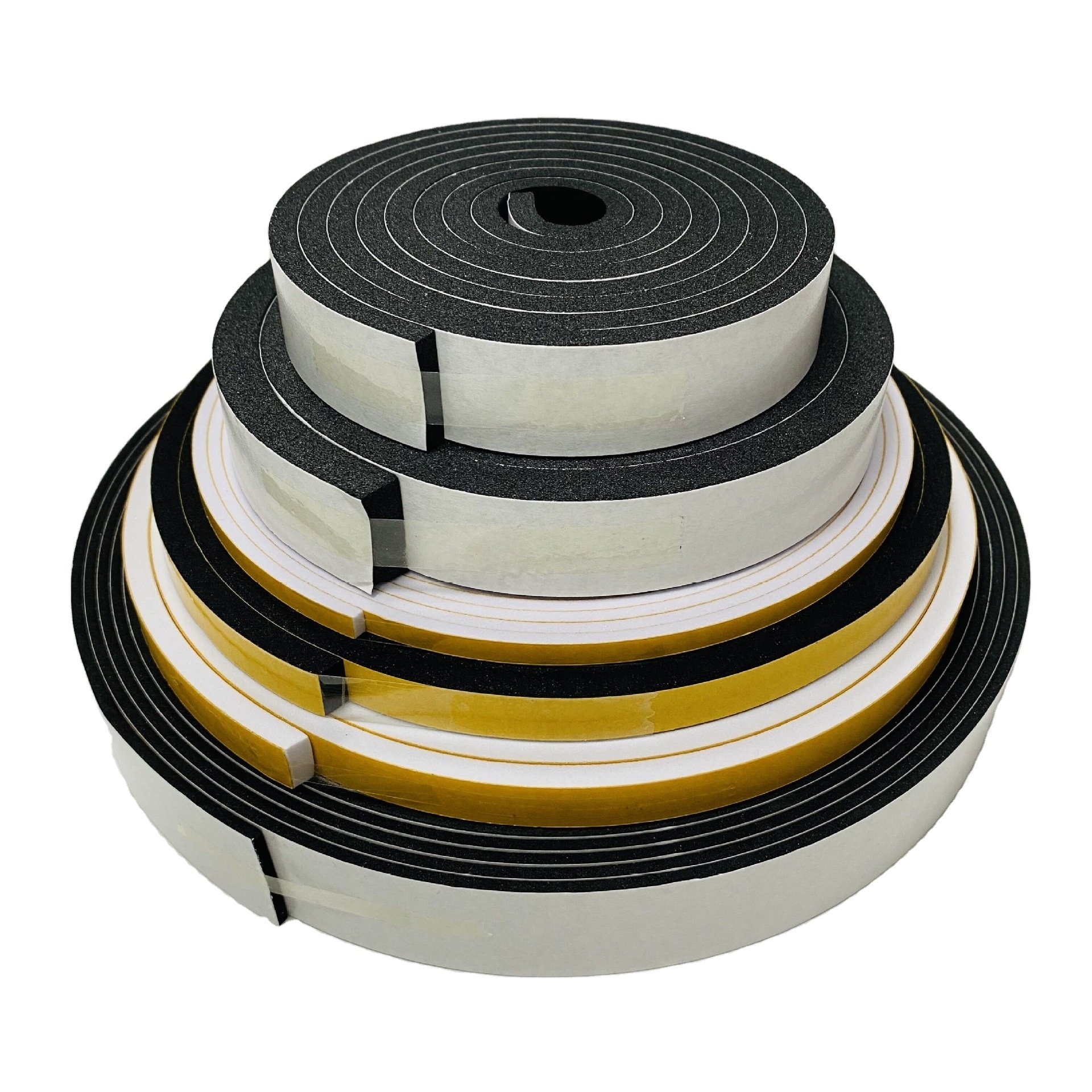 1mm 1.5mm 2mm 3mm 5mm 6mm 5mm Thick 10mm Width Custom White Black EVA Single Double Sided Adhesive Foam Tape On Paper Basis