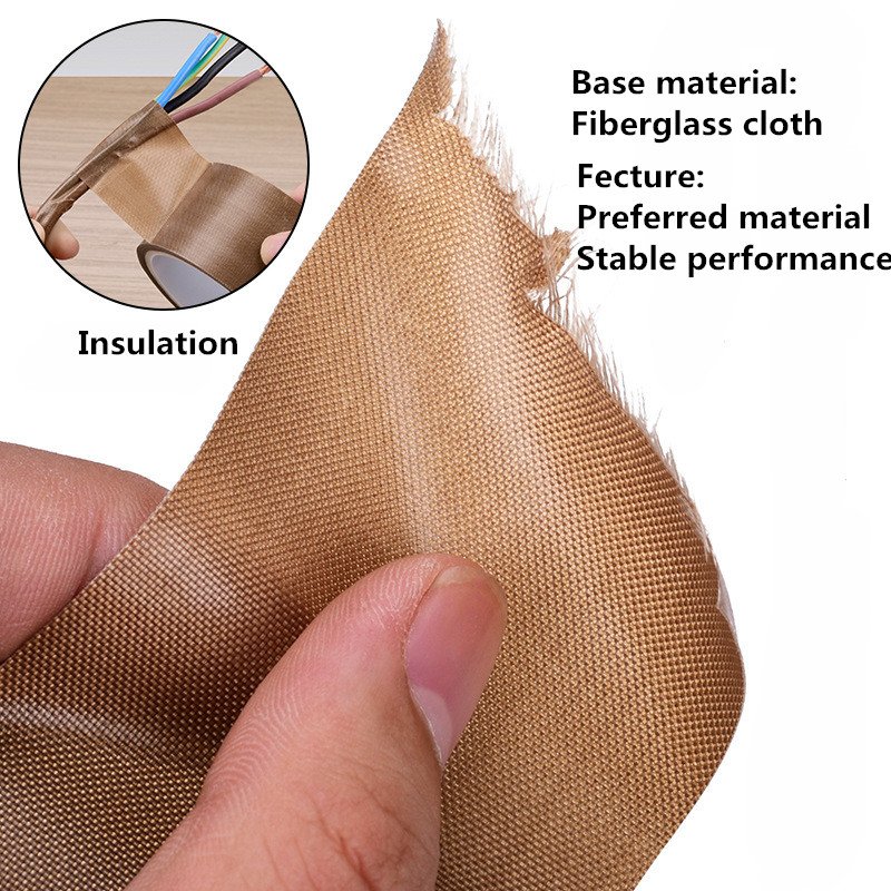Sealing machine thermal insulation wear-resistant ptfe adhesive tape flame retardant insulating silicone ptfe adhesive tape