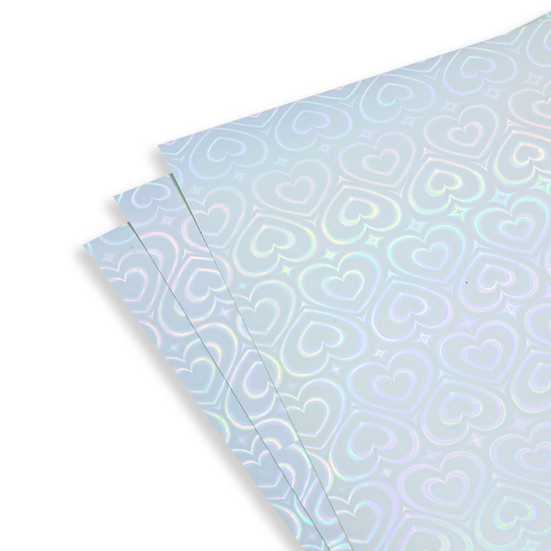 A4 printable self adhesive transparent film vinyl sticker with star pattern 11.7 x 8.3 inch transparent holographic sticker