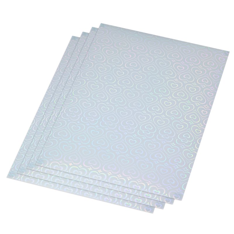 A4 printable self adhesive transparent film vinyl sticker with star pattern 11.7 x 8.3 inch transparent holographic sticker