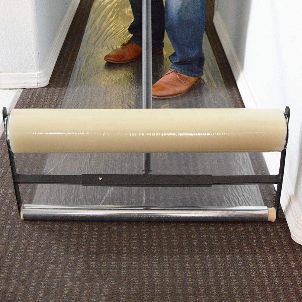 OEM LOGO print anti-fouling paint clear plastic adhesive carpet protector film roll for floor protection