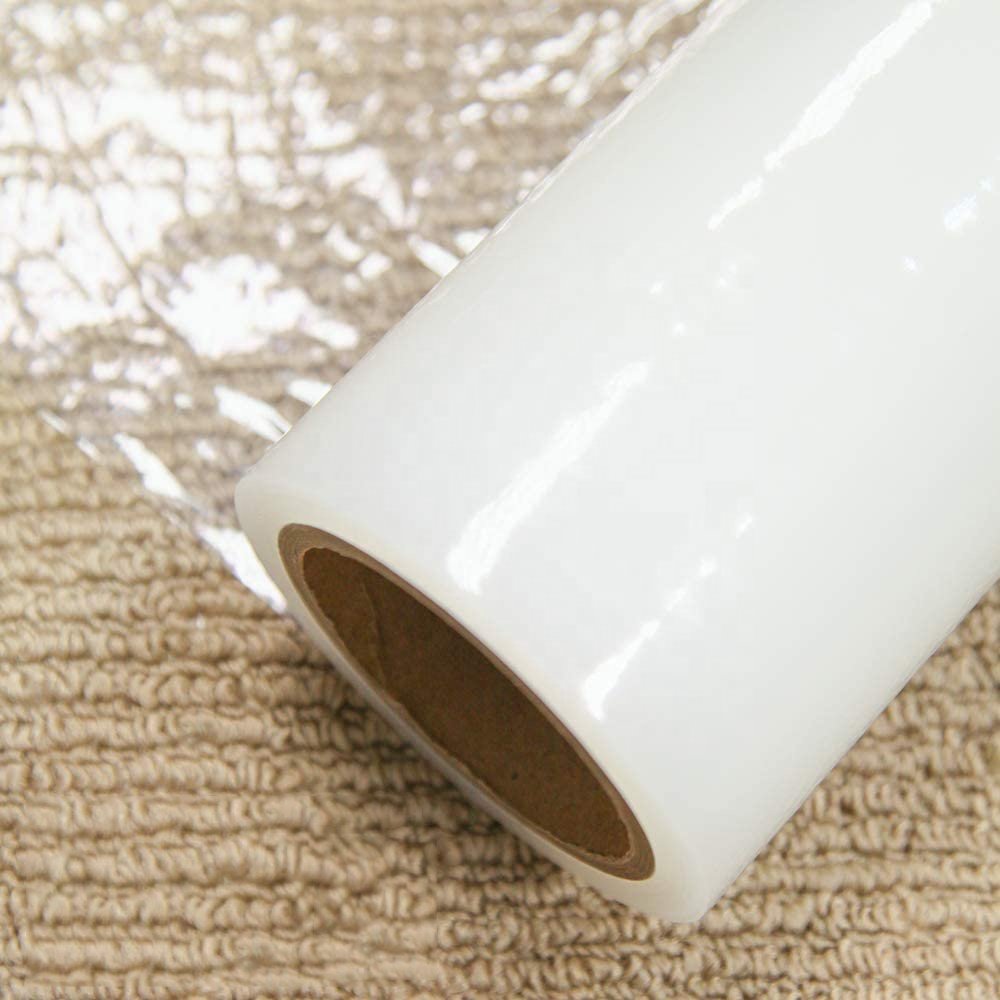 OEM LOGO print anti-fouling paint clear plastic adhesive carpet protector film roll for floor protection