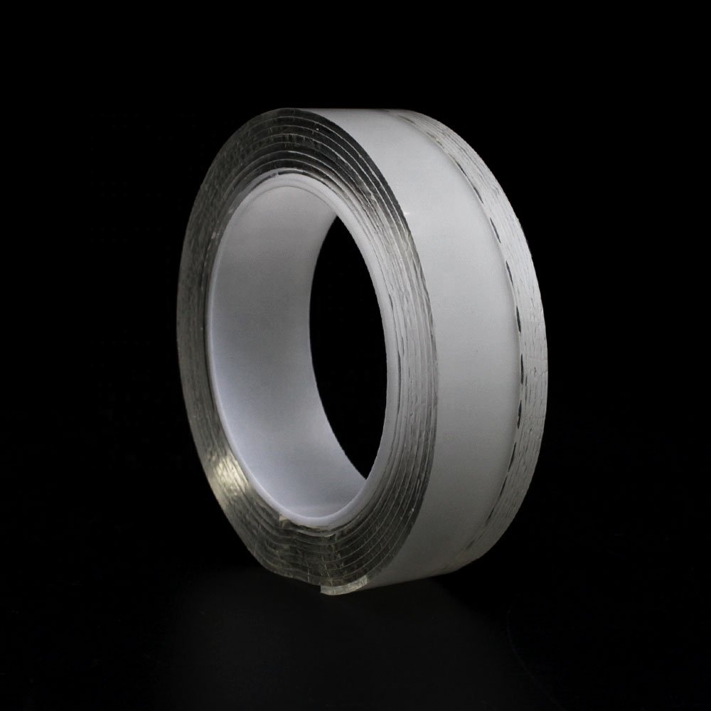1- Custom Logo Package Removable Recyclable Washable Transparent Color Double Sided Nano Mounting Self Adhesive Tape