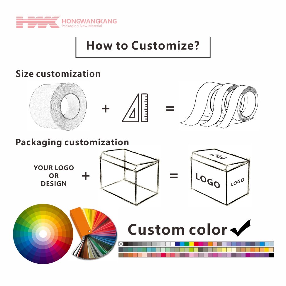 HWK Strong Viscosity Removable Double Sided Washable Adhesive Tape Strips Gel Magician Nano Tape Transparent Waterproof Acrylic