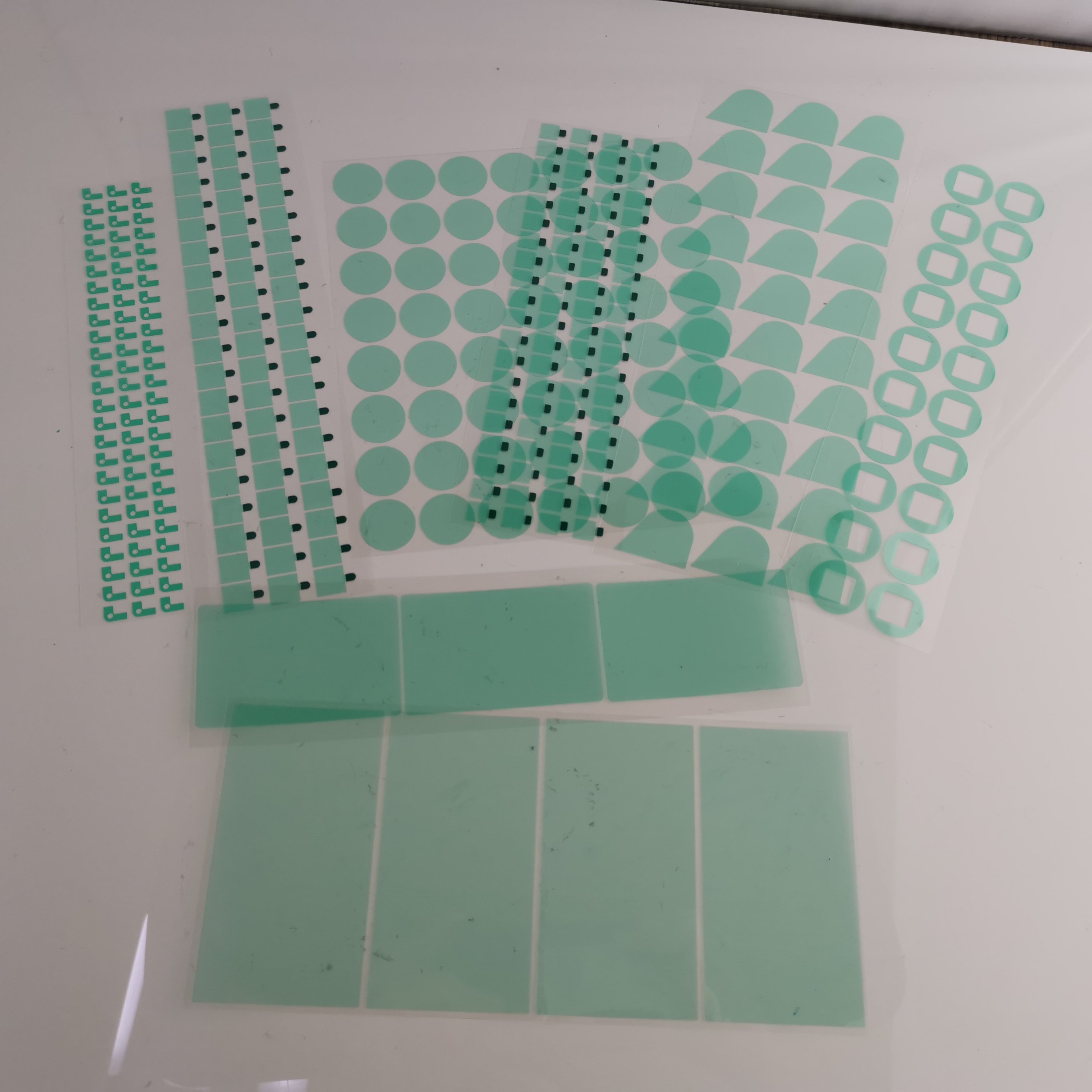 single sided adhesive tape dots green silicone release film masking tape die cutting