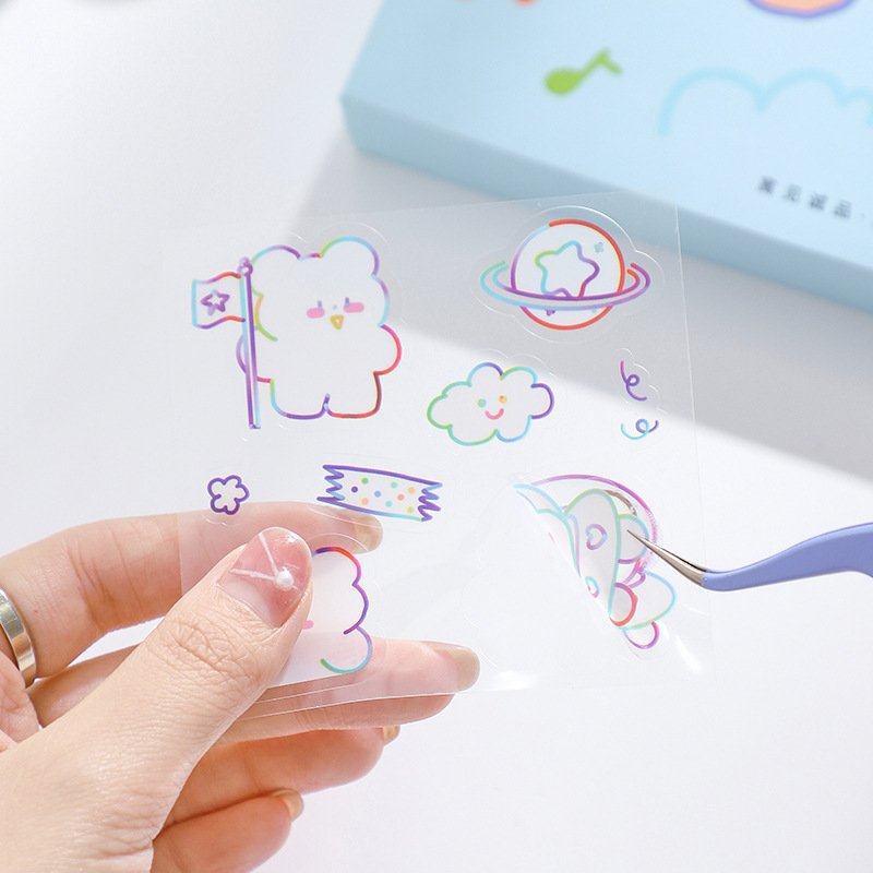 100Pcs-Box Cute Cartoon Animals Stickers washi tape Scrapbooking Journal Album Adhesive Paper & Film