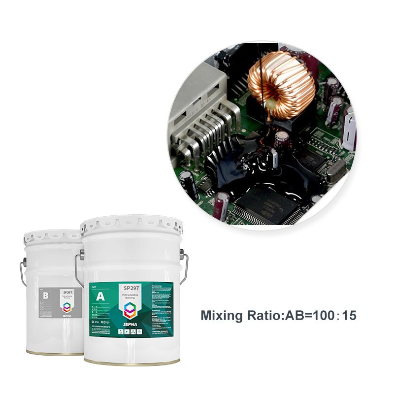 SP297 two component good adhesion electronic sealant Potting Compound for PCB board charging pipe Electric Vehicle Battery
