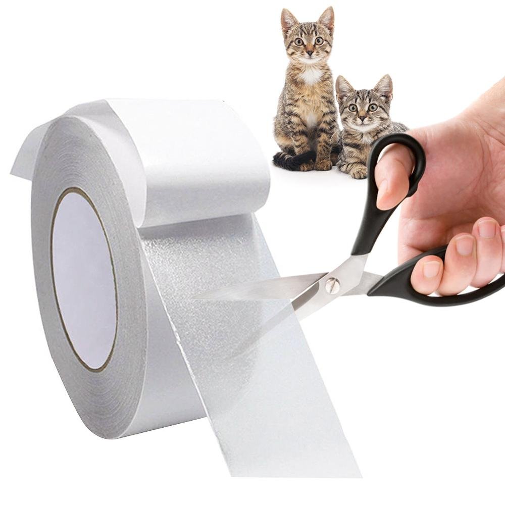 Updated Transparent PET Double Sided Sticky 17"x12" Cat Adhesive T ape Cat Double Sided Deterrent Training Tape