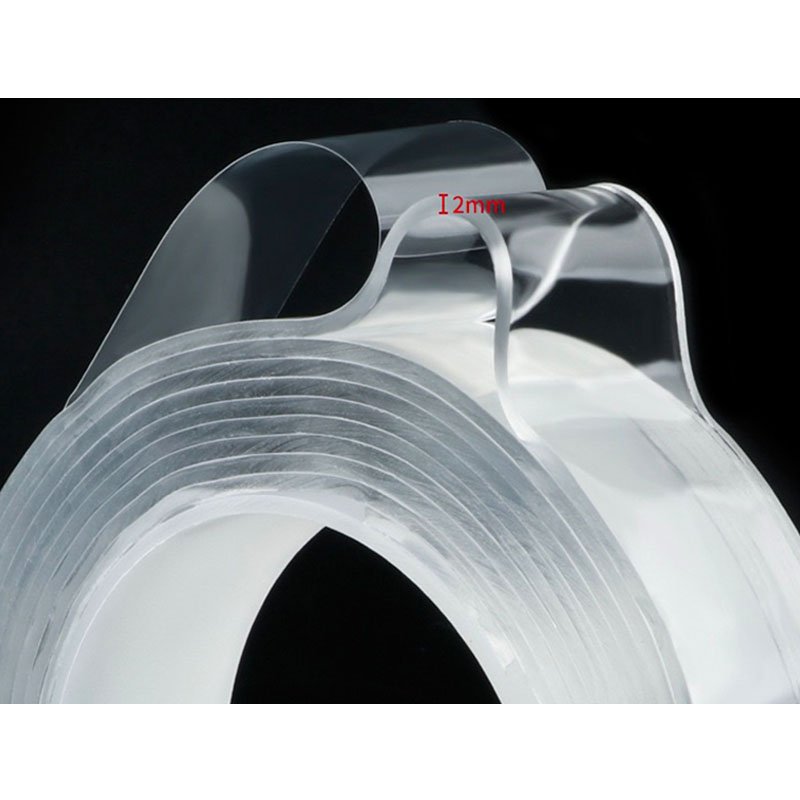 Double Sided Mounting Tape Heavy Duty, Nano Washable Removable Gel Grip Tape, Clear Sticky Adhesive Tape for Wall