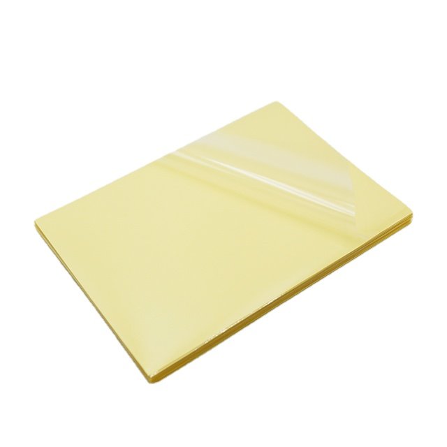 A 4 SIZE OR OTHER SIZE SELF ADHESIVE 50 MIC TRANSPARENT PET FILM FOR WATERPROOF STICKER LABEL