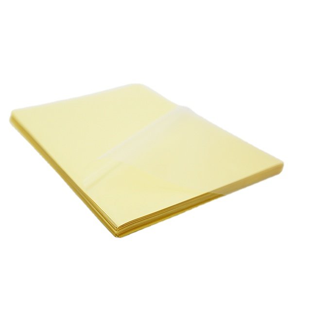 A 4 SIZE OR OTHER SIZE SELF ADHESIVE 50 MIC TRANSPARENT PET FILM FOR WATERPROOF STICKER LABEL