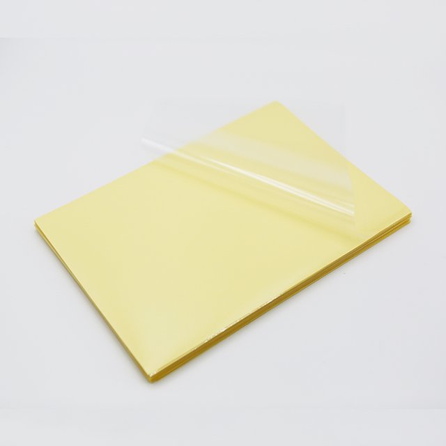 A 4 SIZE OR OTHER SIZE SELF ADHESIVE 50 MIC TRANSPARENT PET FILM FOR WATERPROOF STICKER LABEL