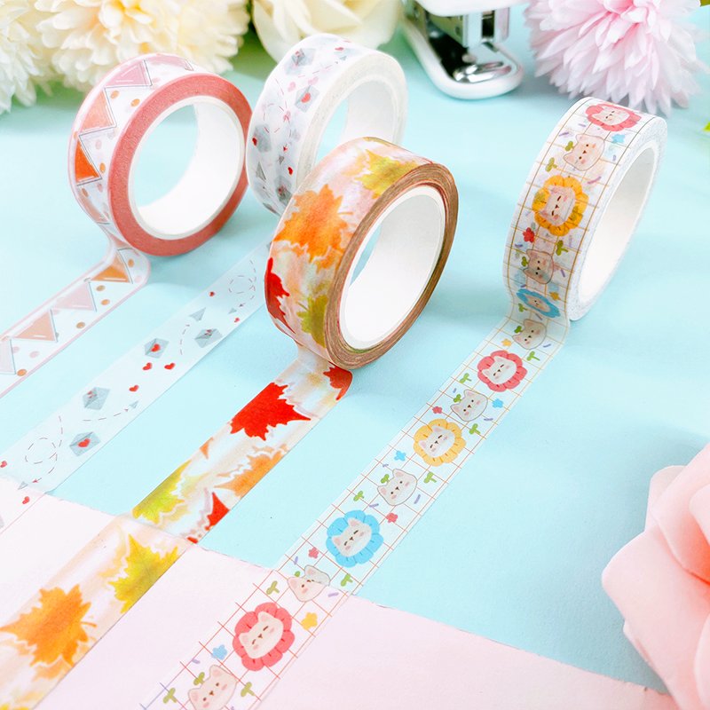custom High quality printing decorative adhesive cmyk washi tapes