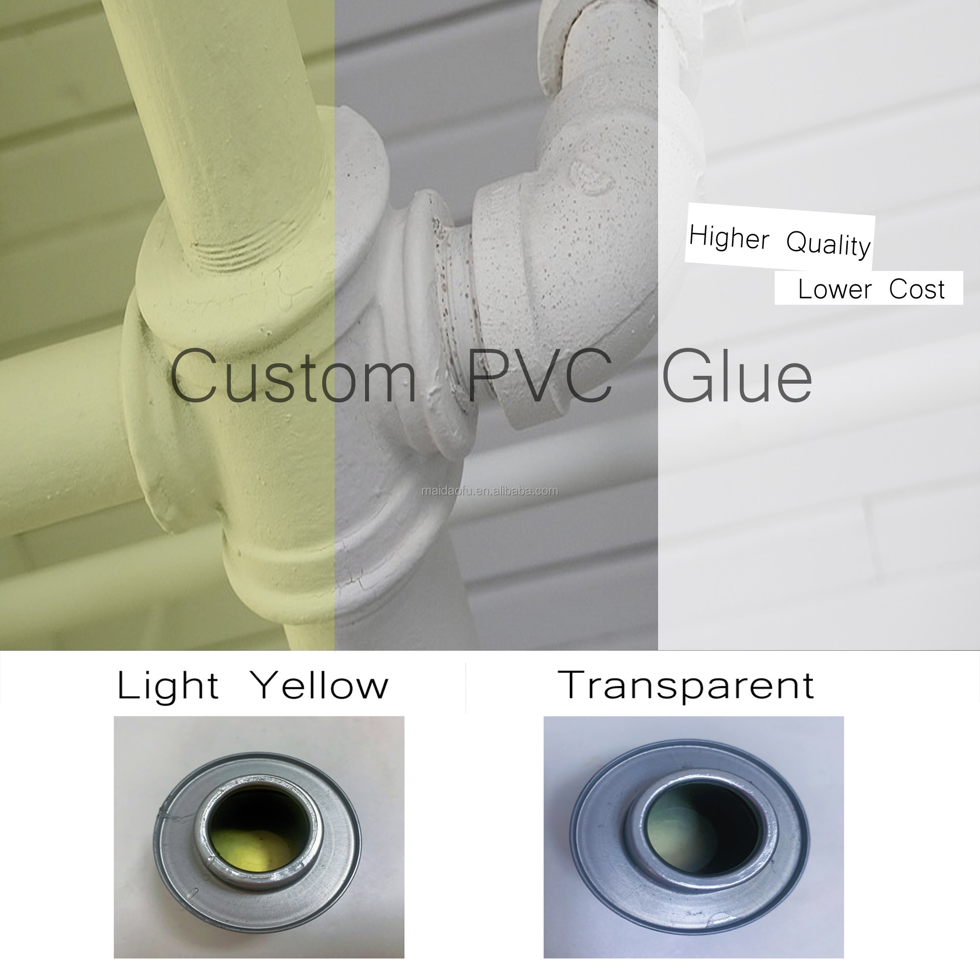 Clear PVC Pipe Adhesive Factory price pvc cement glue mixed material pvc solvent cement glue