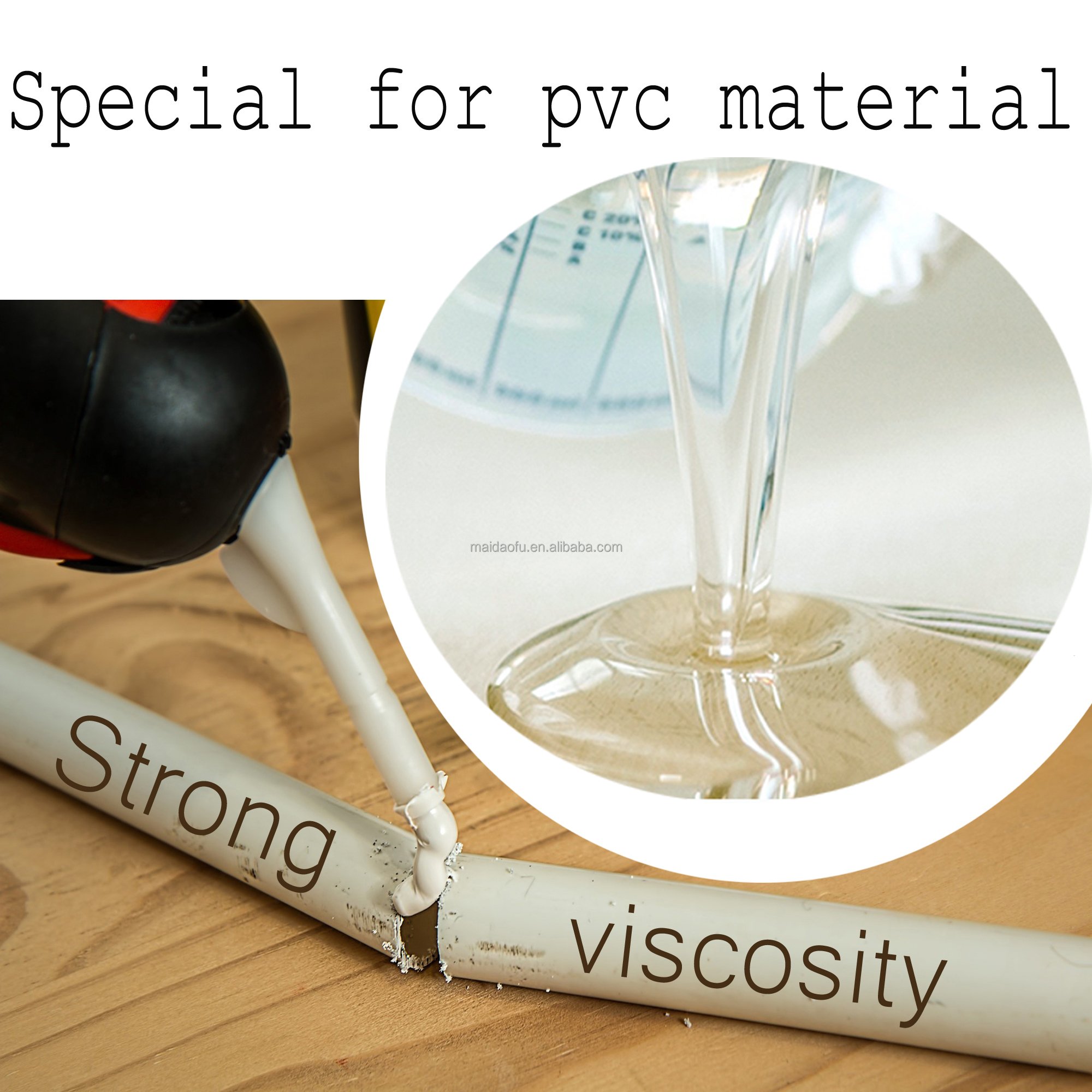 Clear PVC Pipe Adhesive Factory price pvc cement glue mixed material pvc solvent cement glue