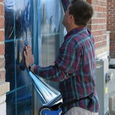 Anti damage window glass PE adhesive protector