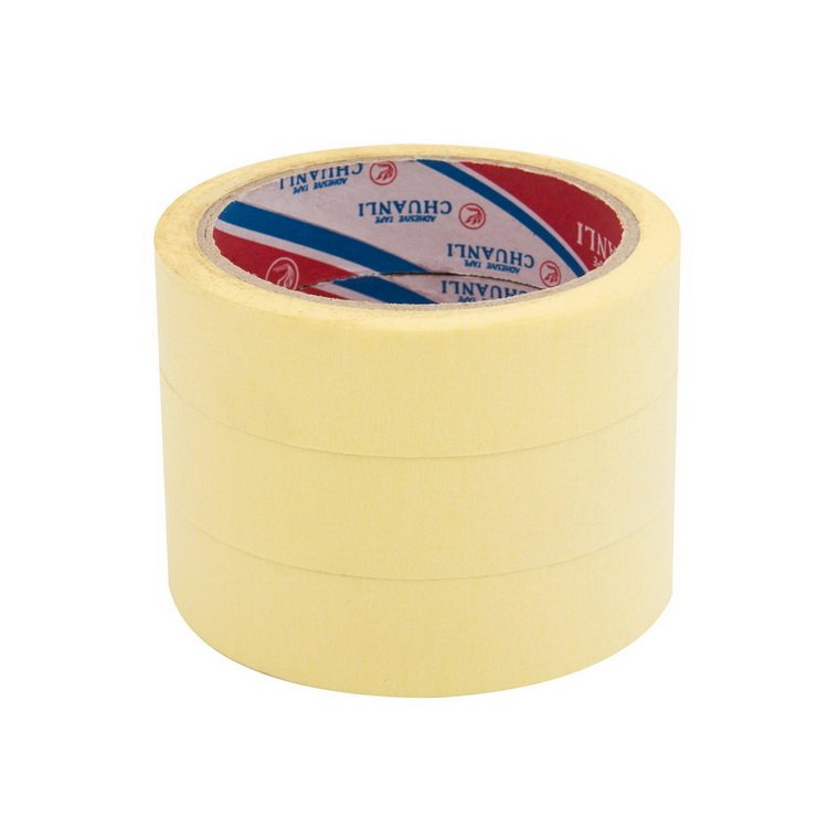 High Adhesive White Yellow Paper Masking Adhesive Tape For Painting Single Sided Adhesive Tapes