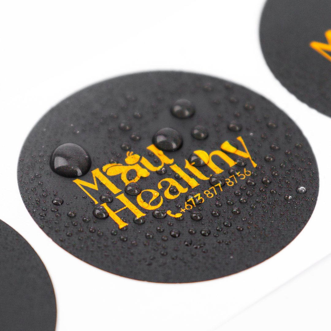 Custom Logo Sticker Label Vinyl Printing Waterproof Roll Synthetic Paper Adhesive Round Logo Sticker