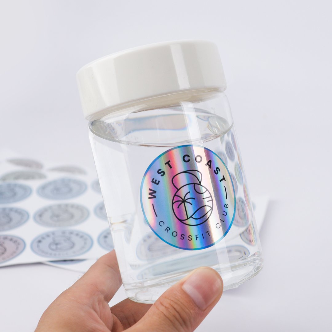 Custom Logo Sticker Label Vinyl Printing Waterproof Roll Synthetic Paper Adhesive Round Logo Sticker