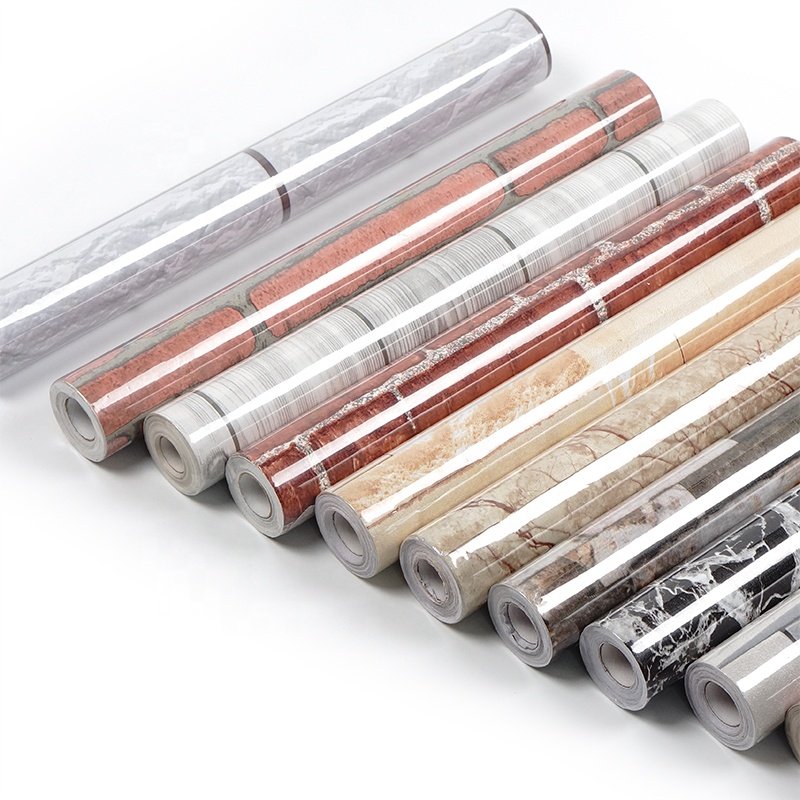 Self Adhesive Wallpaper Stretch Printing Brick Vinyl Film