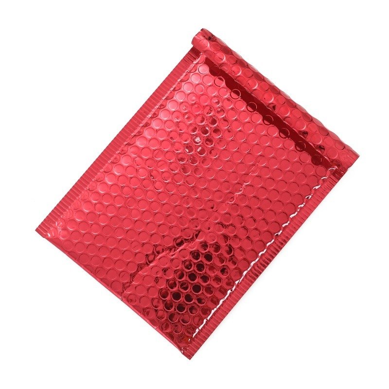 Custom Your Brand Logo Gold Metallic Mailer Envelope Padded Postal Satchels Bubble Packaging Shipping Mailing Bags