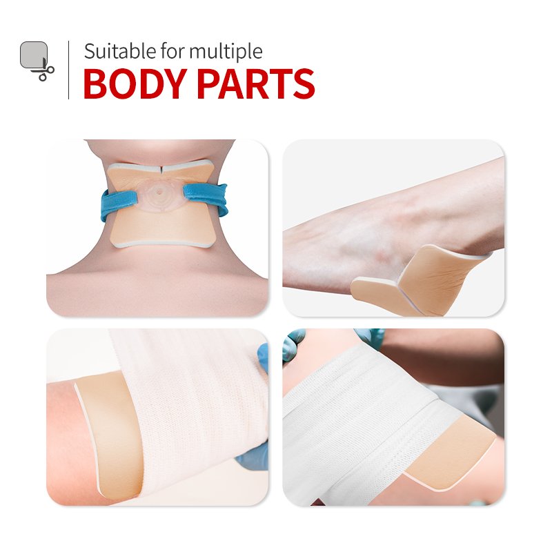 Alexer Non Adhesive Foam Dressing 5mm Thickness Soft PU Foam Dressing with Foam Pads