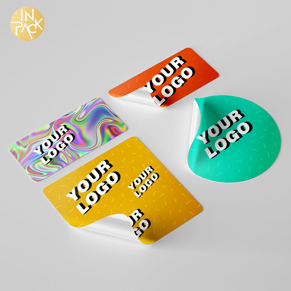 IN PACK Custom Name Print Removable Adhesive Sticker Labels LOGO Waterproof PVC Vinyl Promotional Bumper Stickers Printing