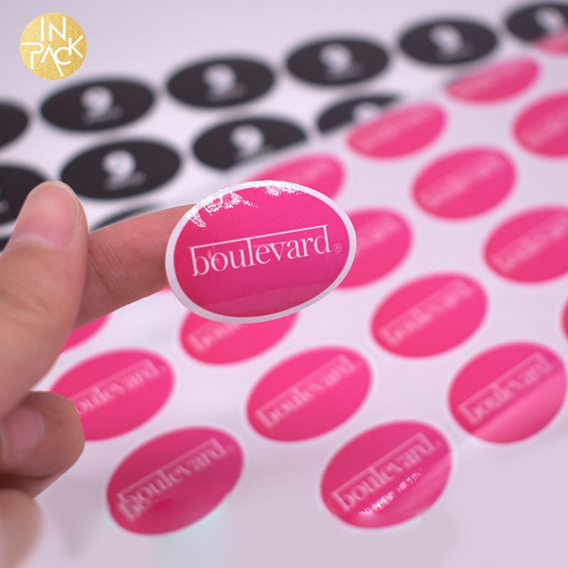 IN PACK Custom Name Print Removable Adhesive Sticker Labels LOGO Waterproof PVC Vinyl Promotional Bumper Stickers Printing