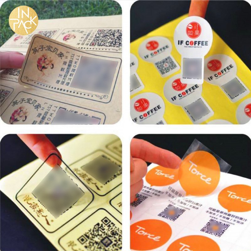 IN PACK Custom Name Print Removable Adhesive Sticker Labels LOGO Waterproof PVC Vinyl Promotional Bumper Stickers Printing
