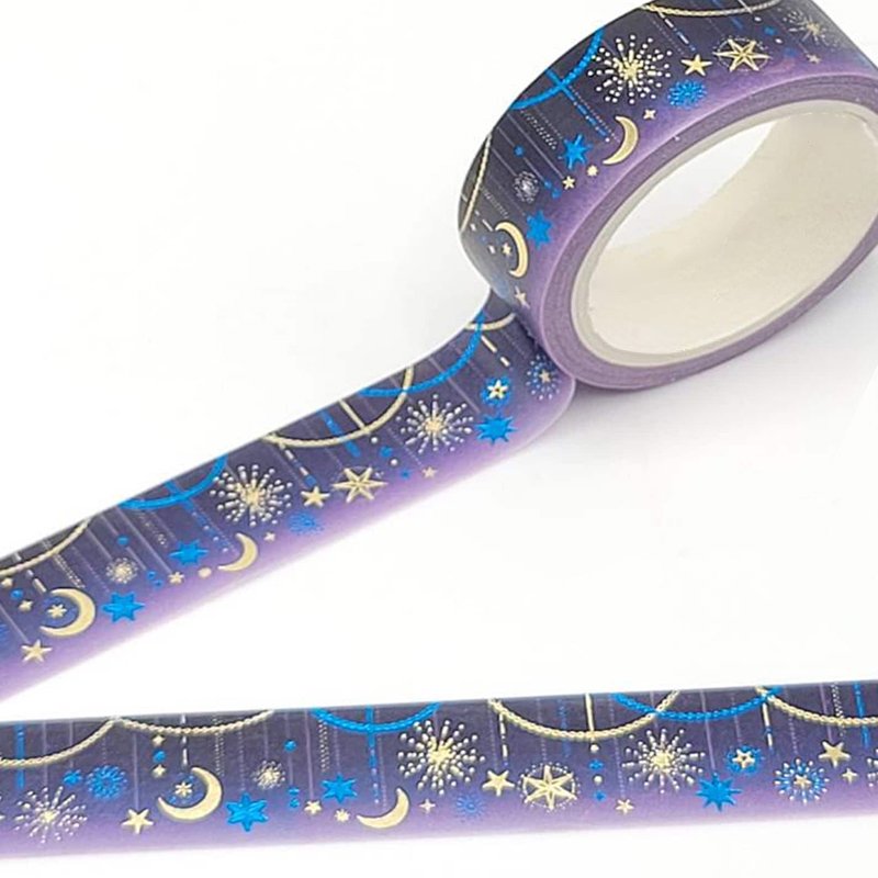 Manufacturer Perforated Dots Adhesive Die Cut Washi Paper Tape 1.5 Mm 15 Mm 5Pcs Cosmic Grid Girls Stationery Design Washi Tapes