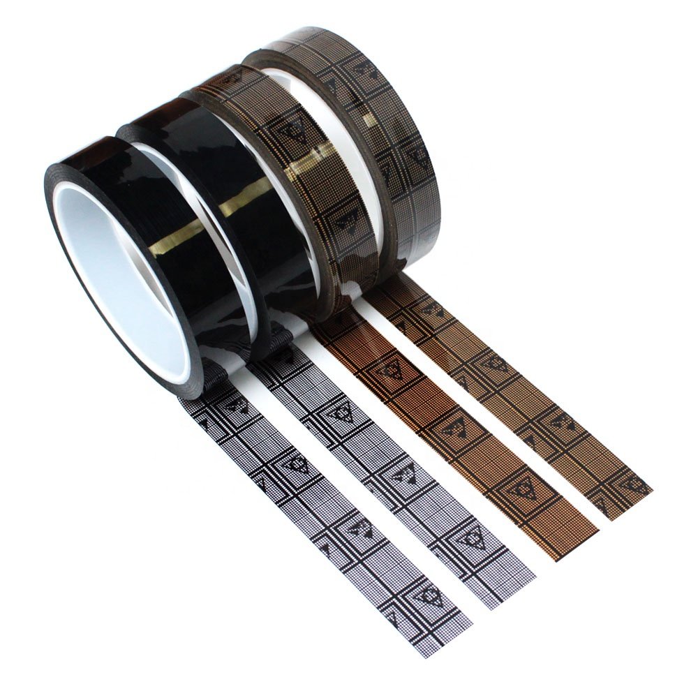 4- Yellow Black Color Mesh EMI Shield Conductive Protection Low Static Anti-Static OPP Film Grid ESD Self Adhesive Tape