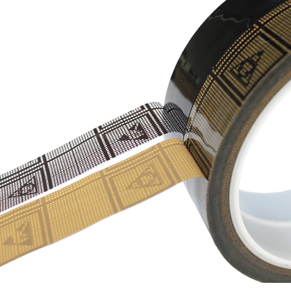 4- Yellow Black Color Mesh EMI Shield Conductive Protection Low Static Anti-Static OPP Film Grid ESD Self Adhesive Tape