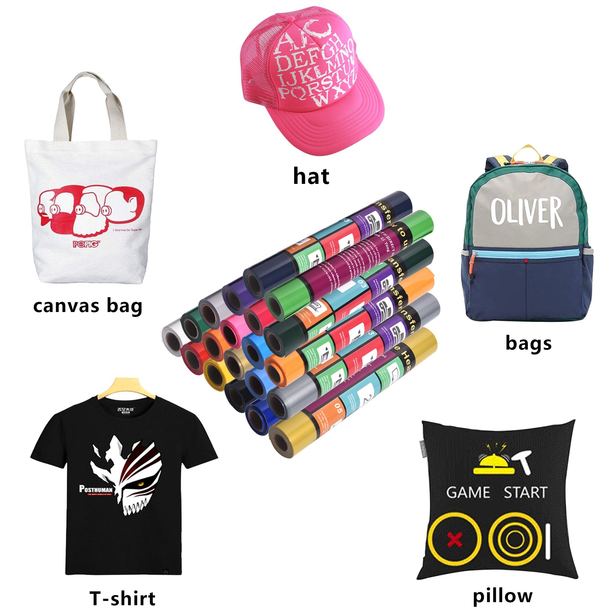 Guangyintong PVC Sticky Heat Transfer Vinyl Shiny Film for Clothing Self Adhesive Safety Material